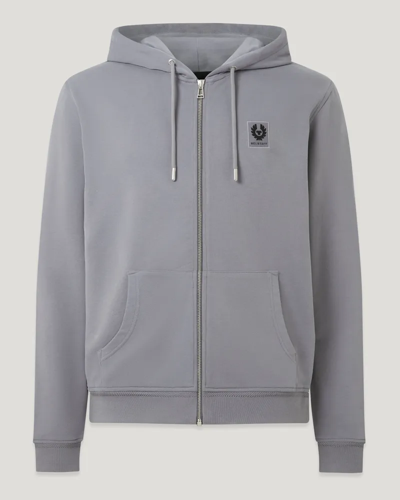 Belstaff Kapuzenjacke Mit Reißverschluss für Herren Cotton Fleece Hellblau 3XL 