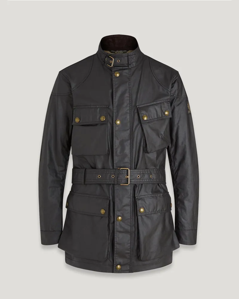 Belstaff Trialmaster Jacke für Herren Waxed Cotton Schwarz Schwarz