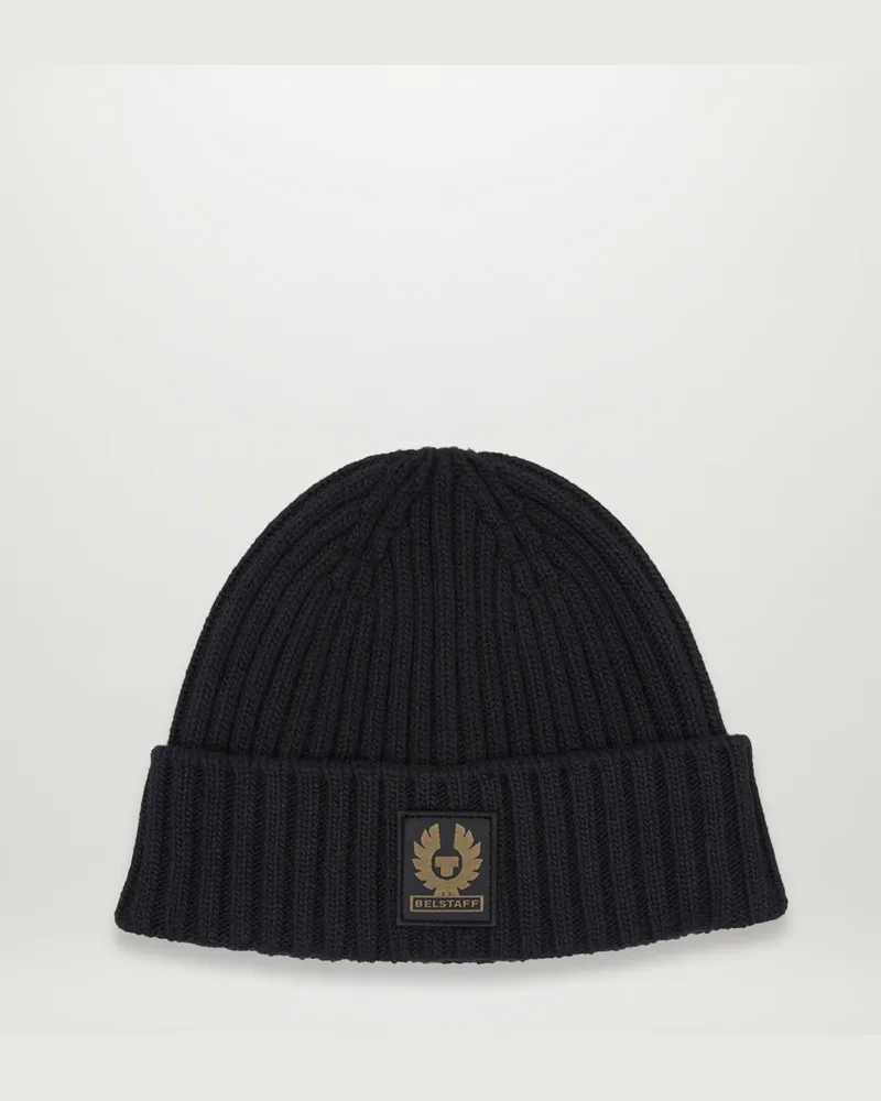 Belstaff Watch Mütze Unisex's Wool Cashmere Blend Schwarz Schwarz