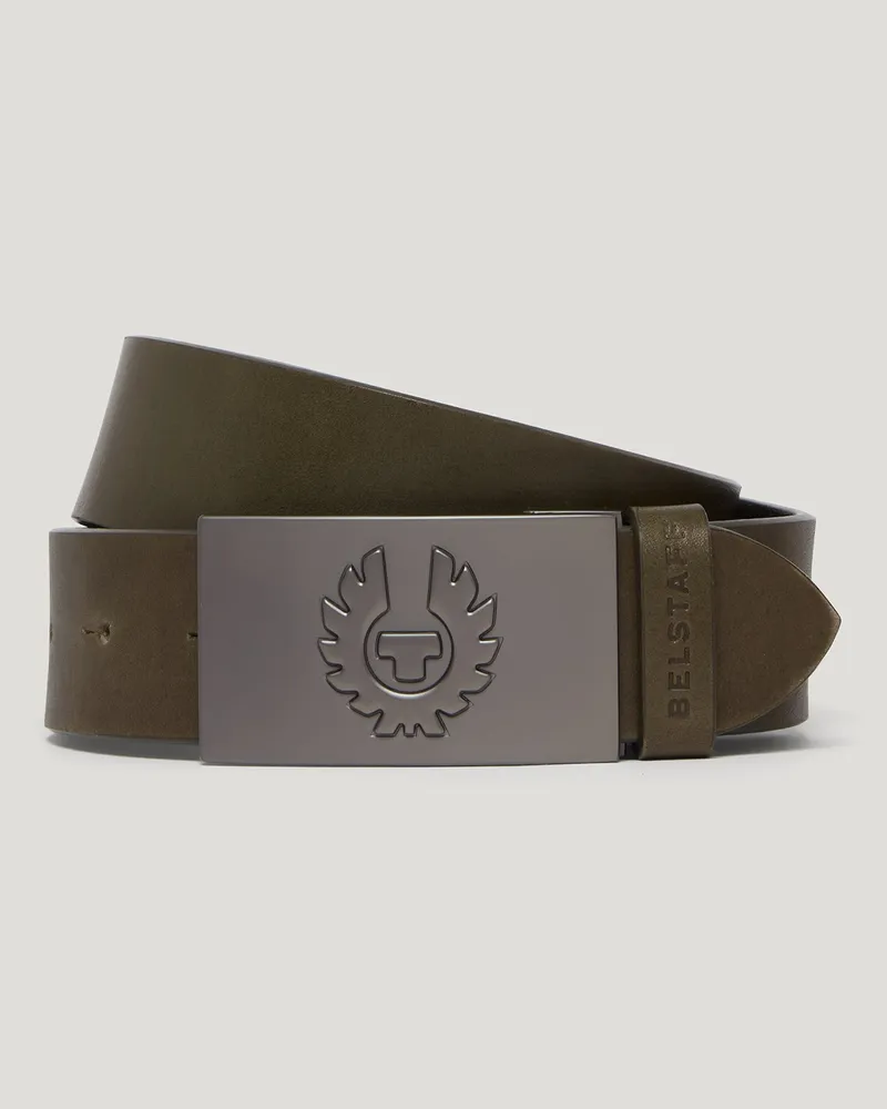 Belstaff Phoenix Buckle Belt Unisex's Calf Leather Grün M 