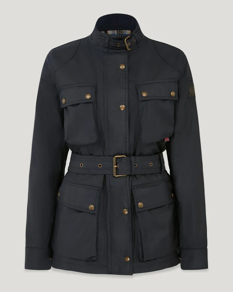 Belstaff Trialmaster Jacke für Damen Waxed Cotton Grün 48 