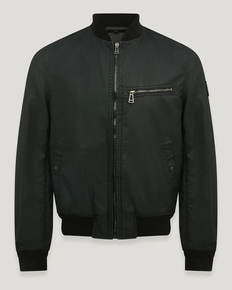 Belstaff Vantage Jacke für Herren Uniform Coated Linen Verwaschenes Schwarz/dunkles Rauchgrau Verwaschenes