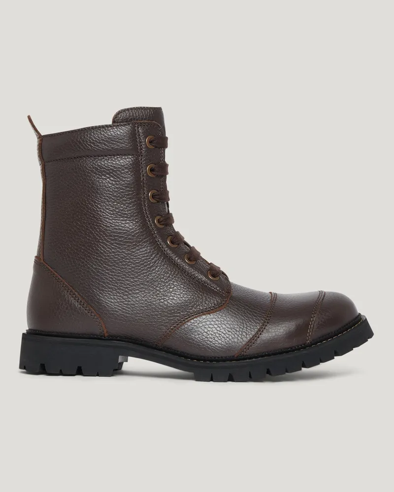 Belstaff Resolve Motorradstiefel für Herren Tumbled Leather Braun Braun