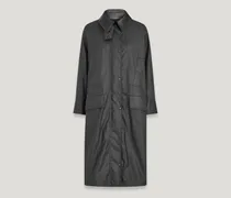 Aster Mantel für Damen Waxed Cotton Schwarz