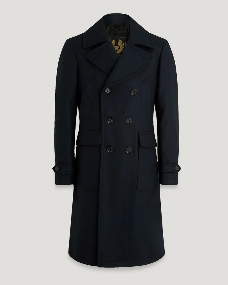 Belstaff Milford Mantel für Herren Wool Cashmere Blend Dunkelblau 52 