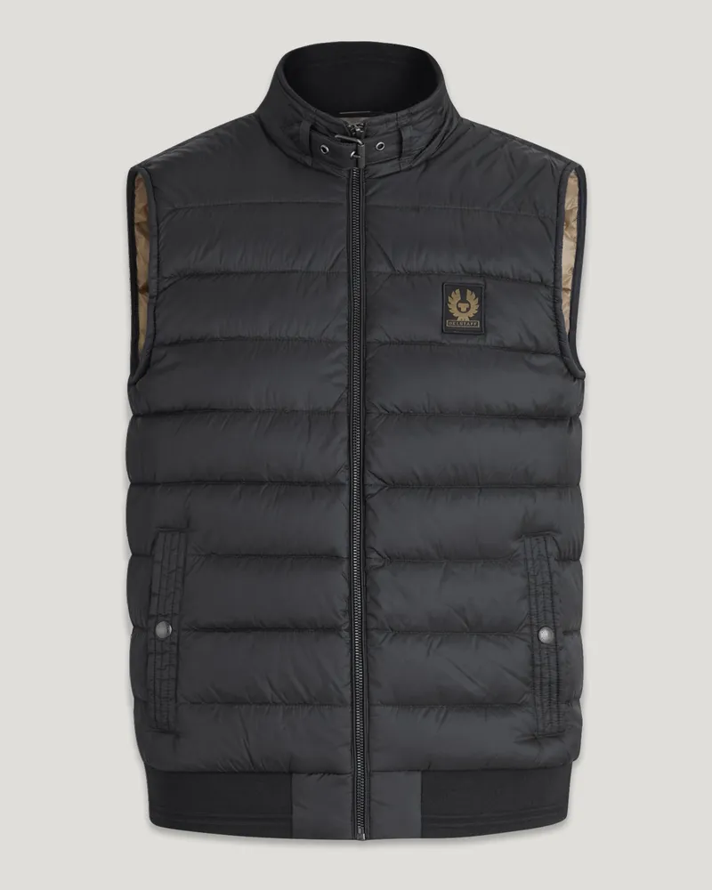 Belstaff Circuit Steppweste für Herren Down Filled Nylon Schwarz 58 