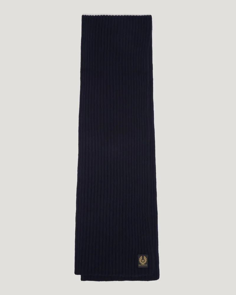 Belstaff Watch Schal für Herren Lambswool Dunkles Marineblau Dunkles