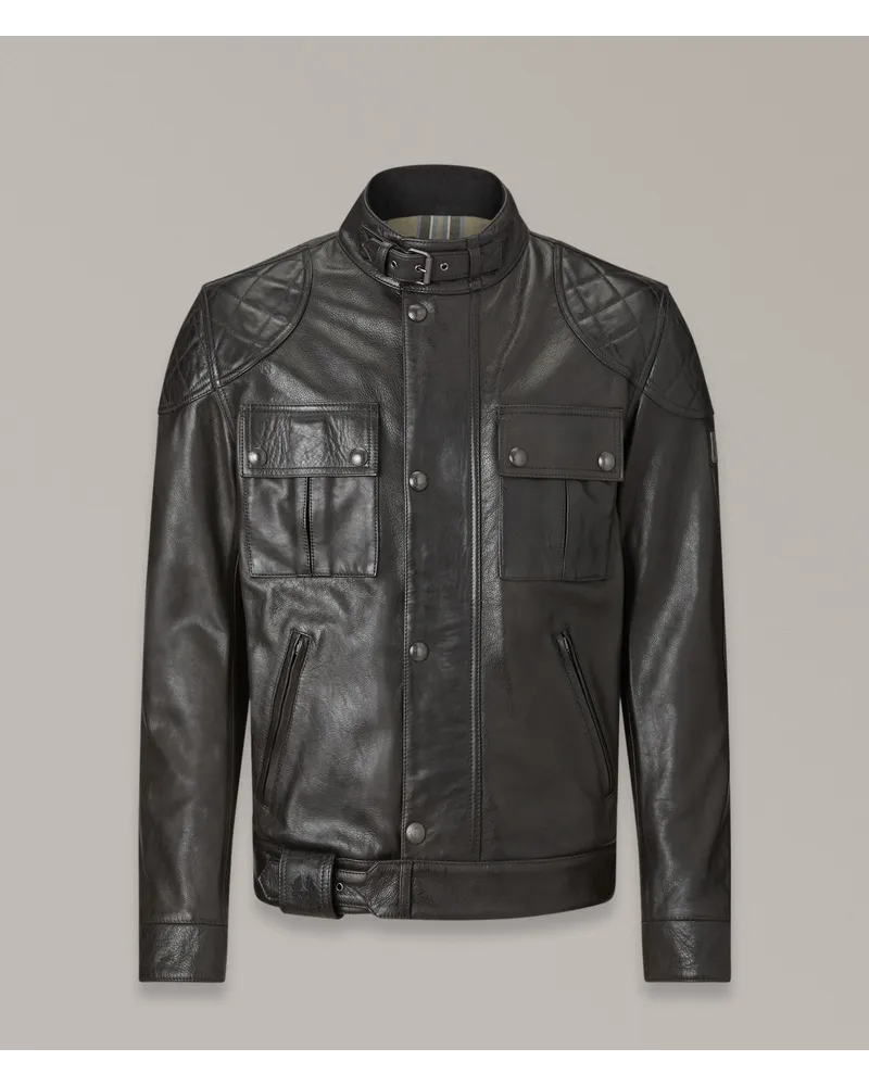 Belstaff Brooklands Motorradjacke für Herren Hand Waxed Leather  M Antique