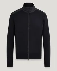 Belstaff Kelby Cardigan Mit Reißverschluss für Herren Merino Wool  S Black