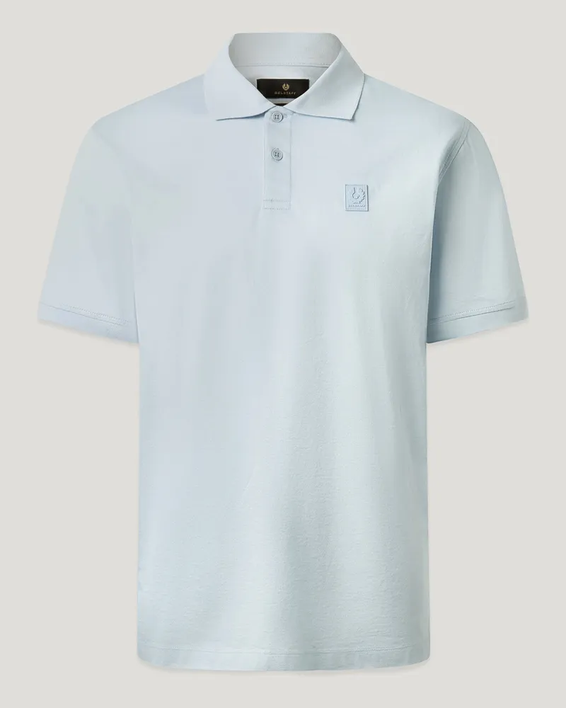 Belstaff Steel Polohemd für Herren Cotton Jersey Hellblau M 