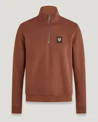 Belstaff Sweatshirt Mit Viertelreißverschluss für Herren Cotton Fleece  L Deep