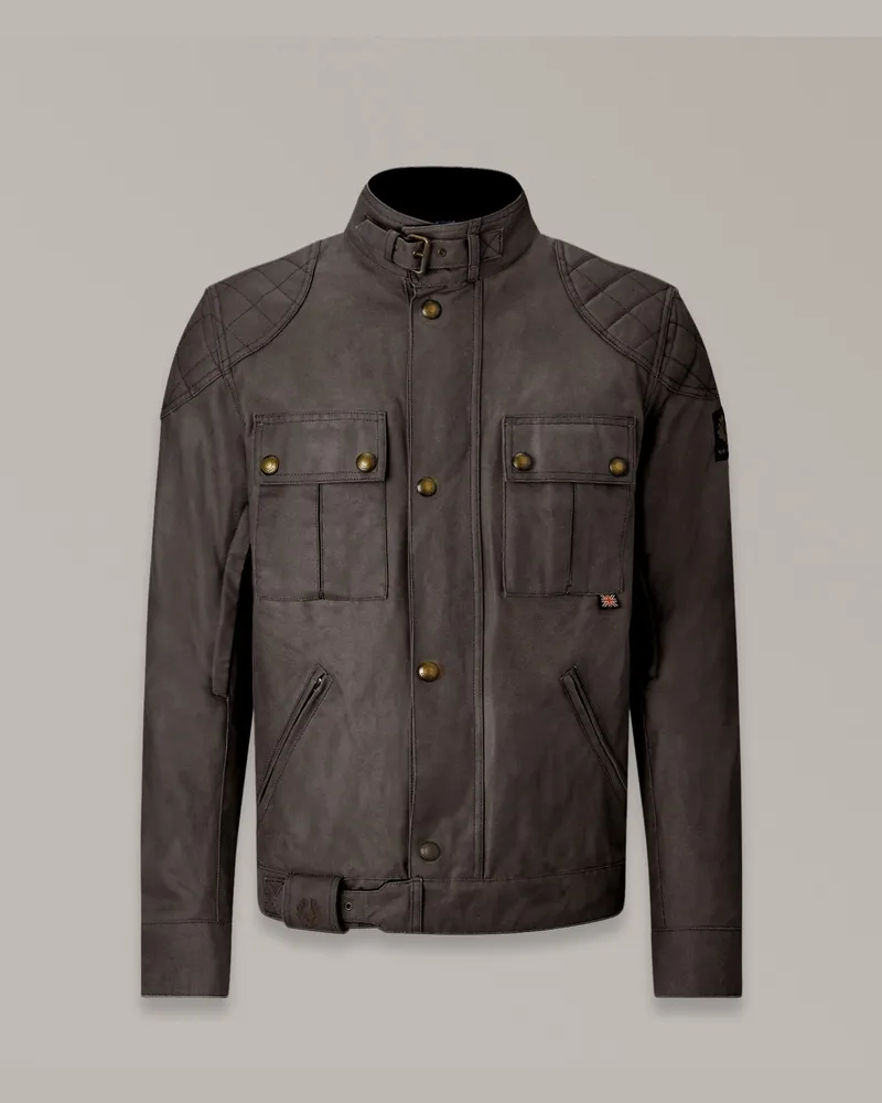 Belstaff Brooklands Motorradjacke für Herren Waxed Cotton Mahagoni Mahagoni