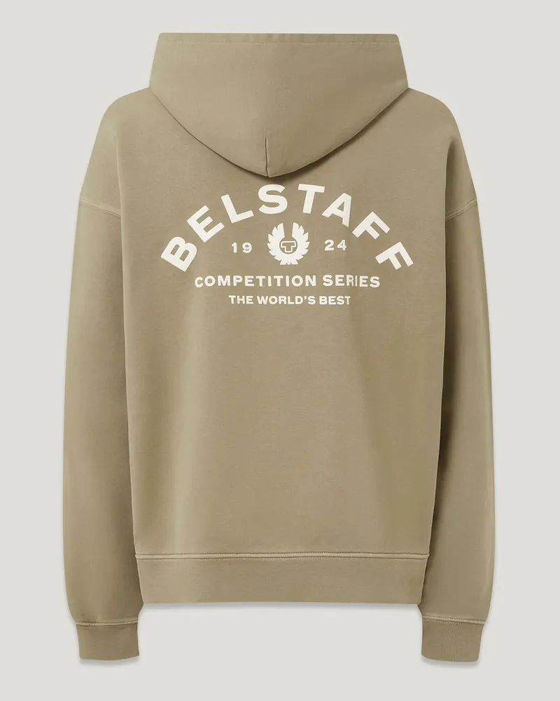 Belstaff Competition Hoodie Für Herren Heavyweight Cotton Fleece Dunkles Sandbraun Dunkles