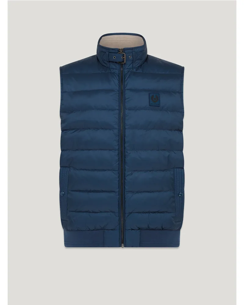 Belstaff Circuit Steppweste für Herren Down Filled Nylon Insignien-Blau Insignien-blau