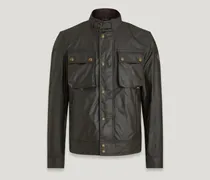 Racemaster Jacke für Herren Waxed Cotton Verblasstes Olivgrün