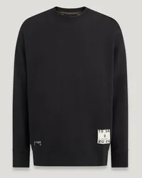 Belstaff Centenary Sweatshirt Mit Mikro-logo für Damen Bicolour Fleece  S Black