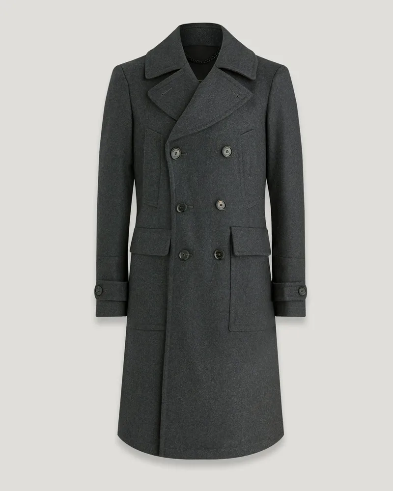 Belstaff Milford Mantel für Herren Wool Cashmere Blend Anthrazit Anthrazit