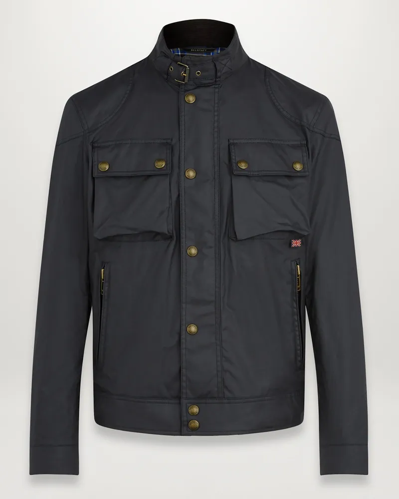 Belstaff Racemaster Jacke für Herren Waxed Cotton Schwarz Schwarz