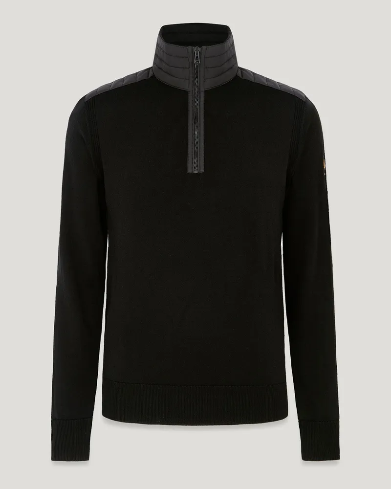 Belstaff Kilmington Troyer für Herren Merino Wool Schwarz L 