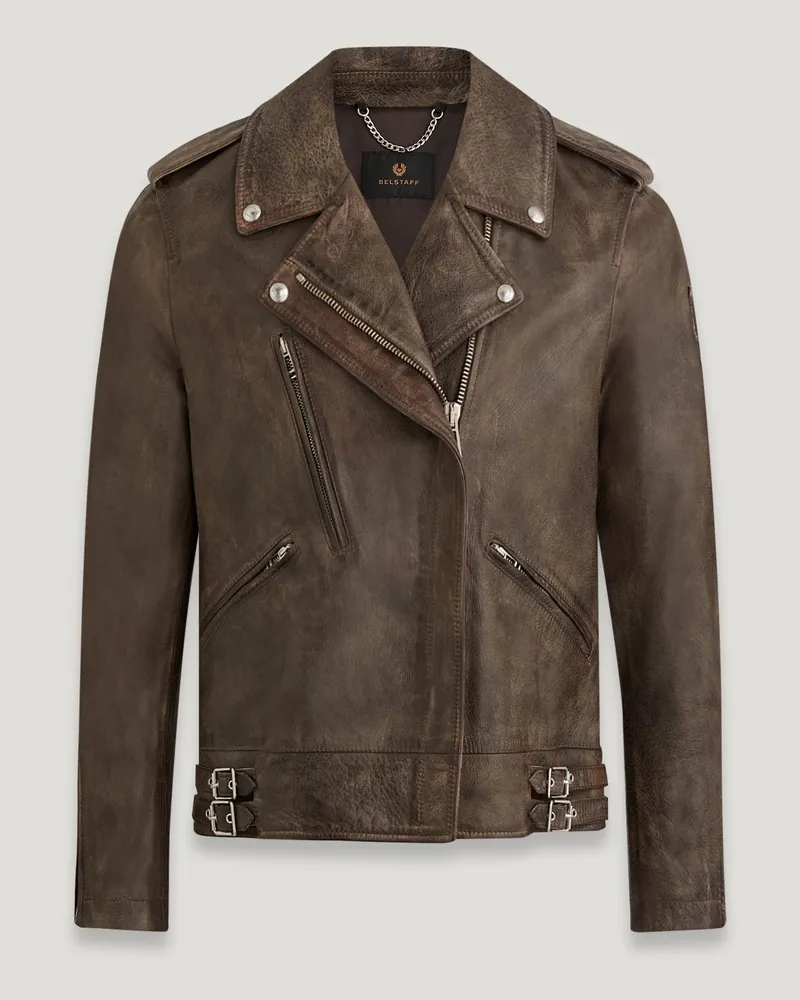 Belstaff Ferrous Jacke für Damen Calf Leather Gebranntes Eichenbraun Gebranntes