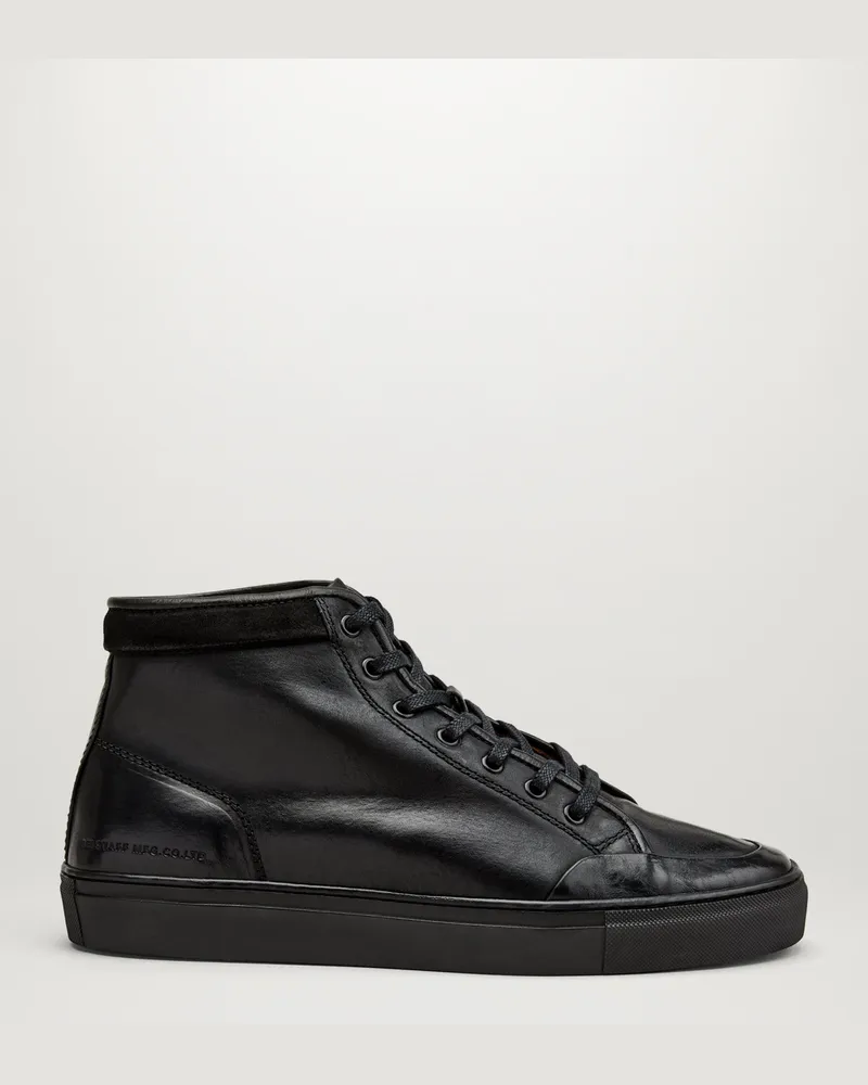 Belstaff Rally High Top Turnschuhe FüR Herren Oiled Leather Black