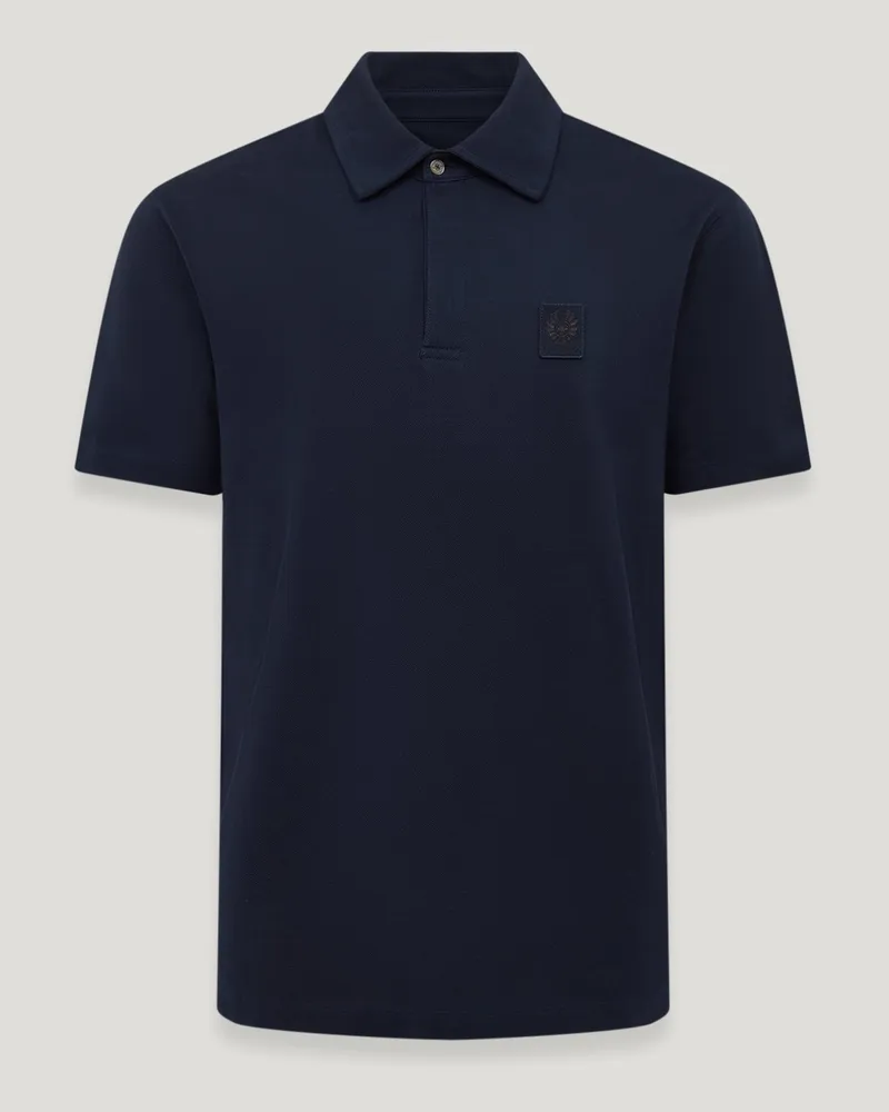 Belstaff Kurator Polohemd für Herren Cotton Pique Dunkles Dunkelblau 3XL 