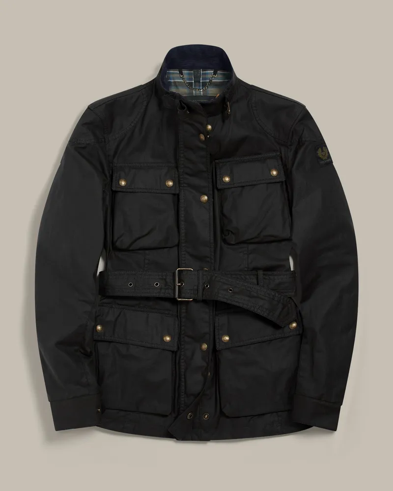 Belstaff Trailmaster Ikonnen Jacke für Damen Waxed Cotton Marine Dunkles