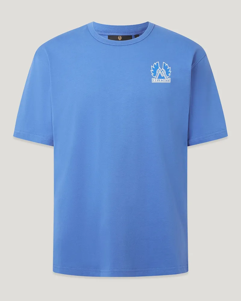 Belstaff Mountain Logo T-shirt für Herren Cotton Jersey Marine M 
