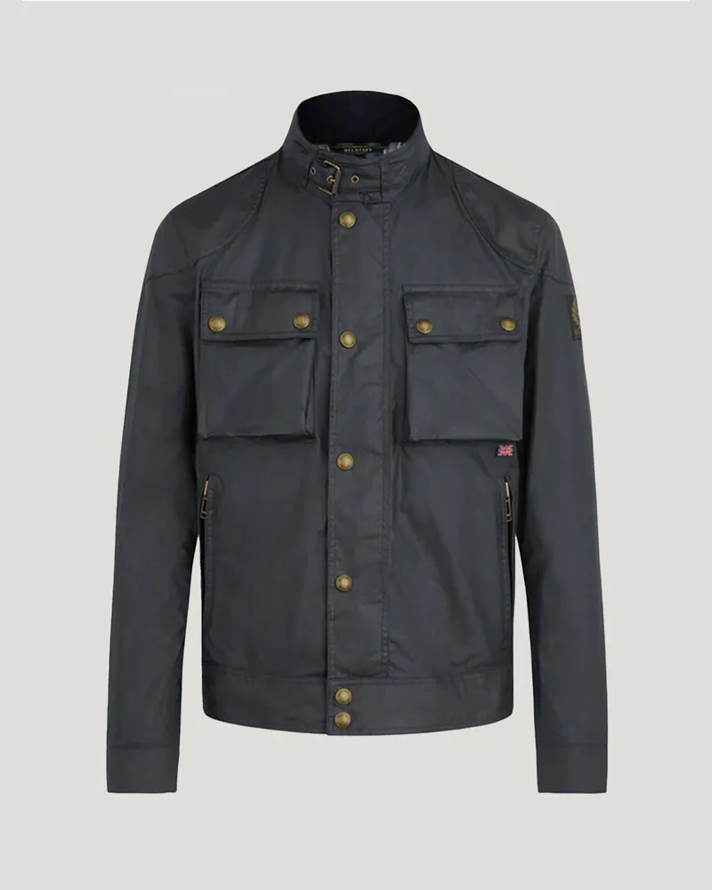 Belstaff Racemaster Jacke für Herren Waxed Cotton Dunkles Marineblau Dunkles