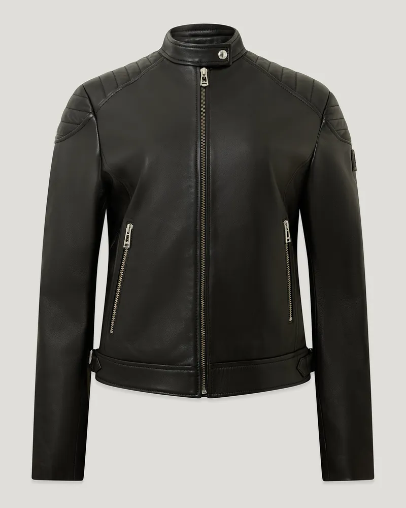 Belstaff Mollison Jacke für Damen Matt Nappa Schwarz 48 