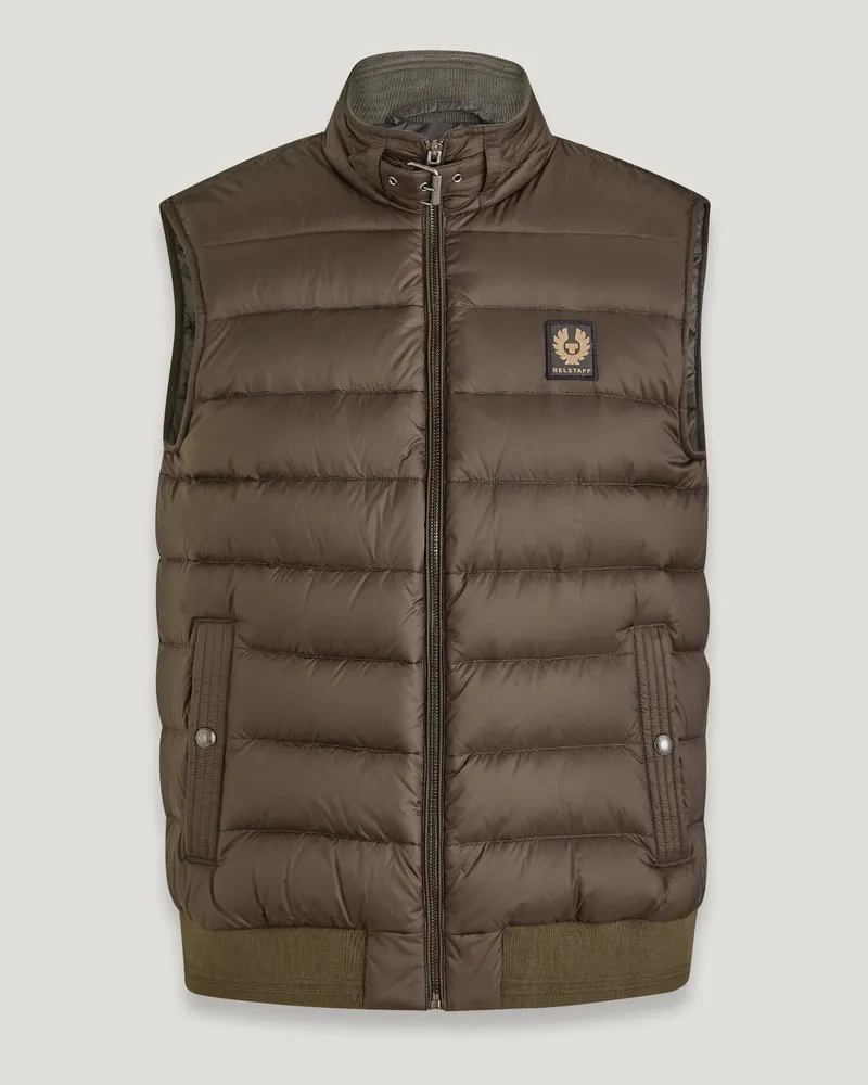 Belstaff Circuit Steppweste für Herren Down Filled Nylon Burnt