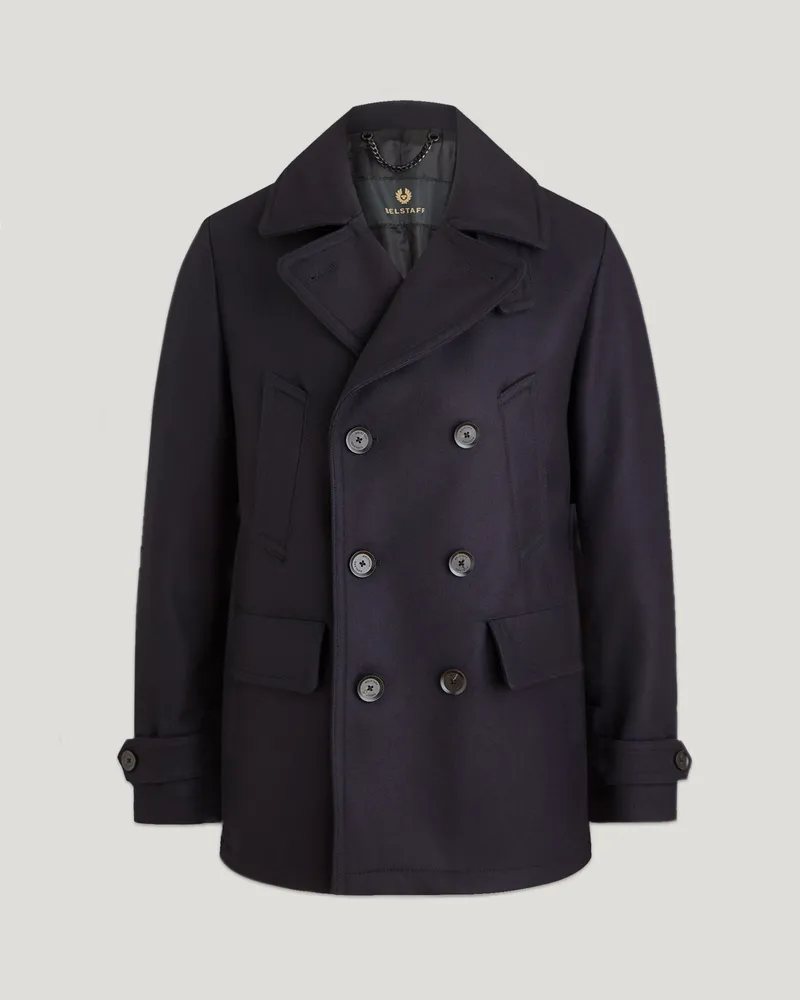 Belstaff Milford Cabanmantel für Herren Wool Cashmere Blend Dunkelblau 44 