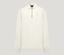 Curator Sweatshirt Mit Kragen für Herren Cotton Fleece Weiß