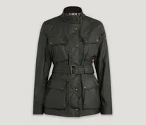 Trialmaster Jacke für Damen Waxed Cotton Verblasstes Olivgrün