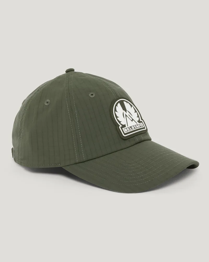 Belstaff Mountain Logo Kappe Unisex's Compact Ripstop Grün One Size 