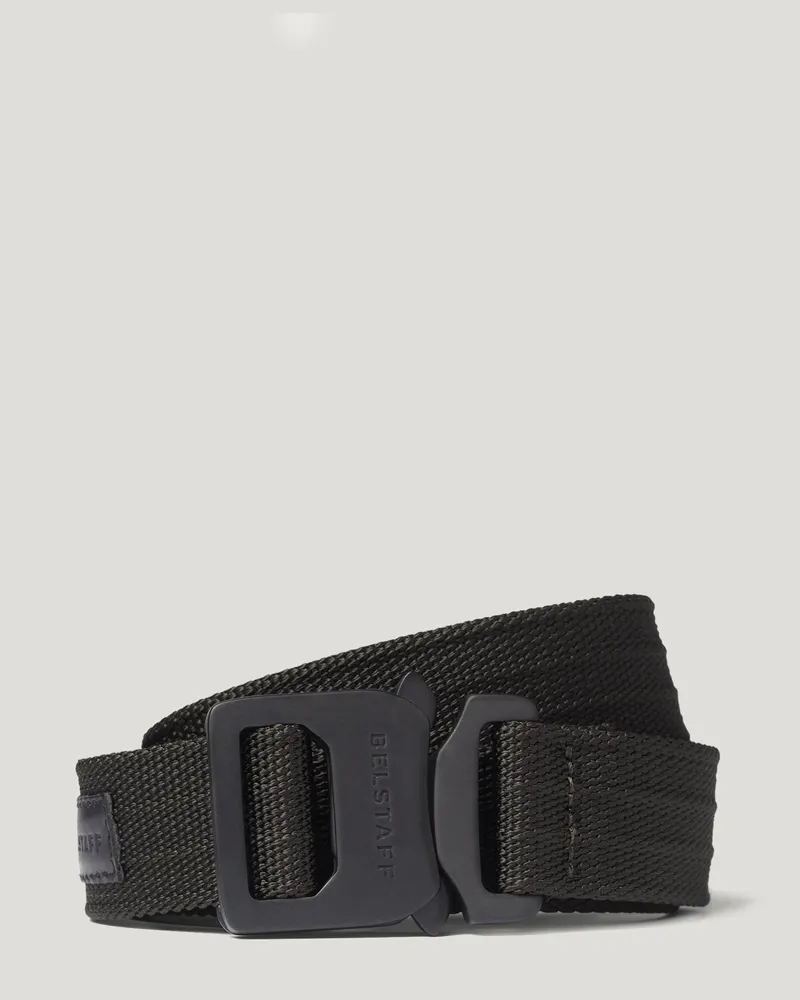 Belstaff Webbing Clip Gürtel für Herren Nylon Webbing Schwarz Schwarz
