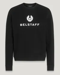 Belstaff Signature Rundhals-sweatshirt für Herren Cotton Fleece  S Black