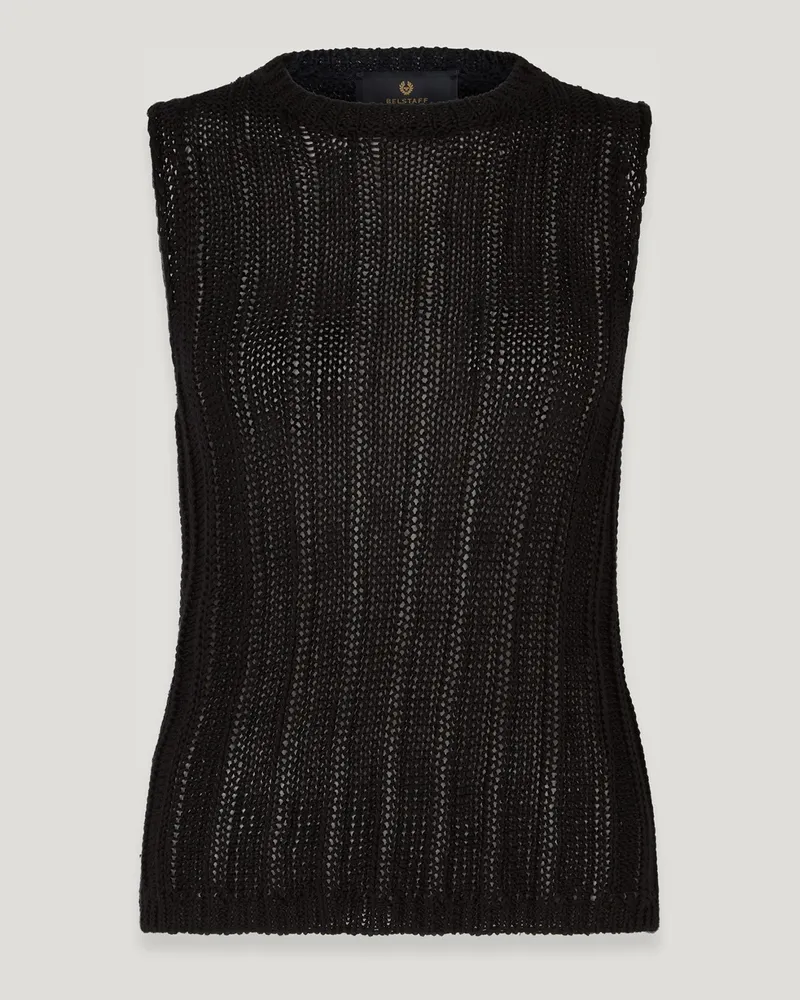 Belstaff Anchor Pullunder für Damen Linen Verwaschenes Schwarz Verwaschenes
