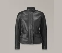 Westerly Motorradjacke für Damen Aqua-Wax Leather Schwarz