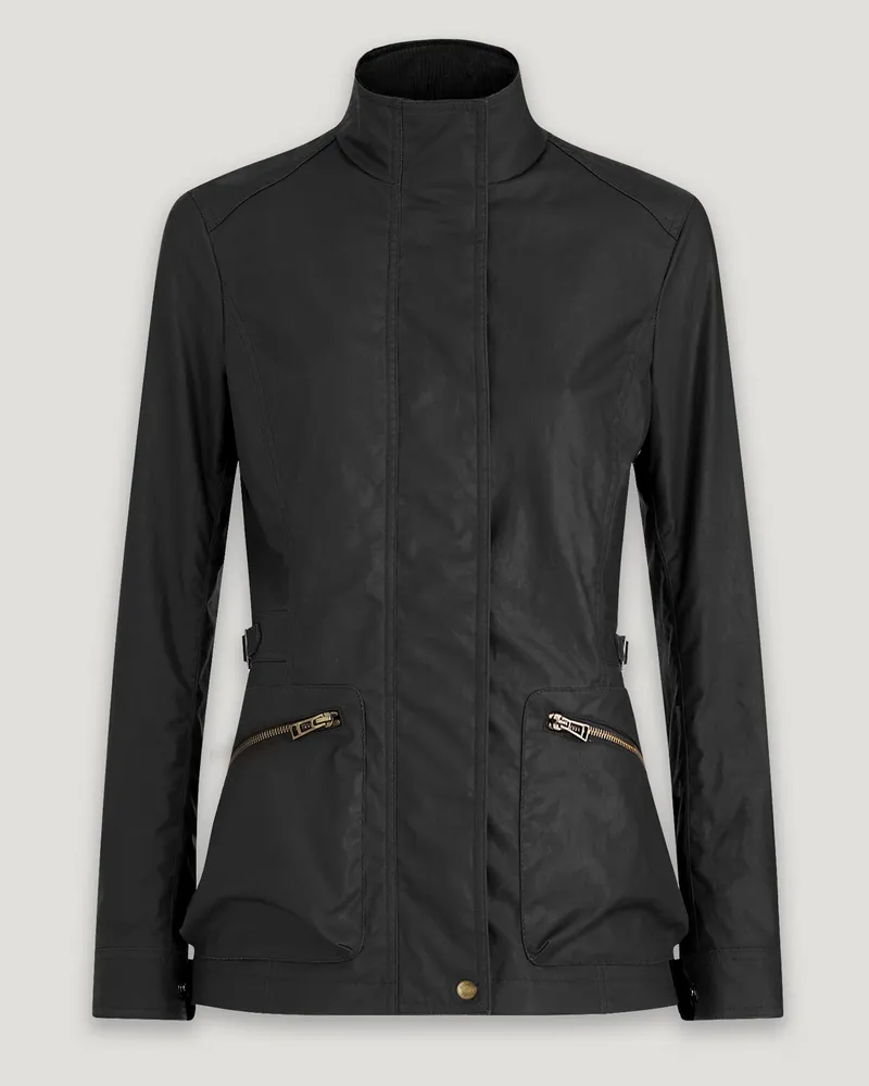 Belstaff Madeline Jacke für Damen Waxed Cotton Schwarz Schwarz