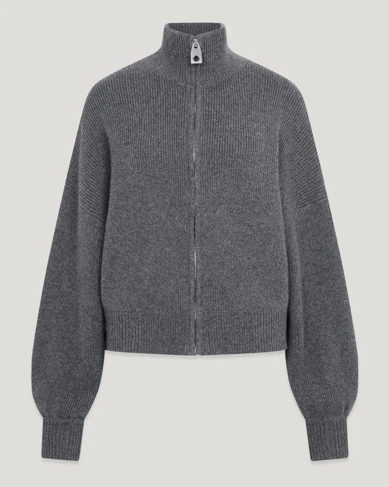 Belstaff Atol Reißverschluss-cardigan für Damen Wool Cashmere Blend Dunkelgrau M 