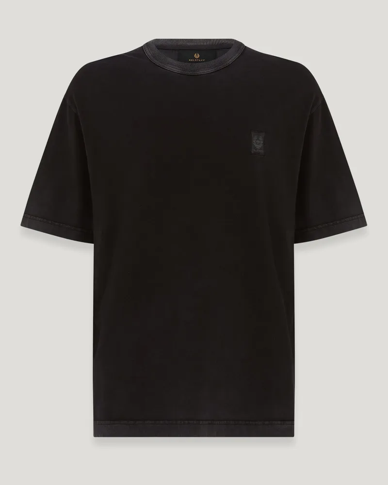 Belstaff Hockley T-shirt für Herren Negative Dye Jersey Verwaschenes Schwarz Verwaschenes