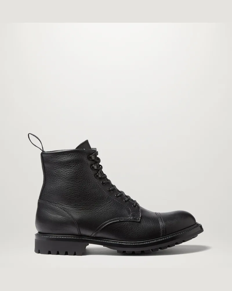 Belstaff Service Stiefel Nr. 3 für Herren Grain Leather Schwarz Schwarz