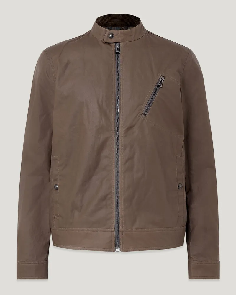 Belstaff Sideline Jacke für Herren Waxed Cotton Dunkles Dunkelgrau M 
