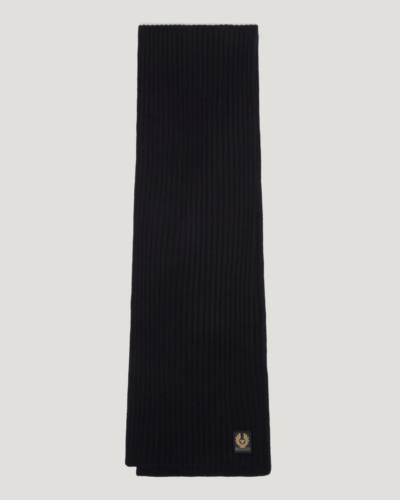 Belstaff Watch Schal für Herren Lambswool Schwarz Schwarz
