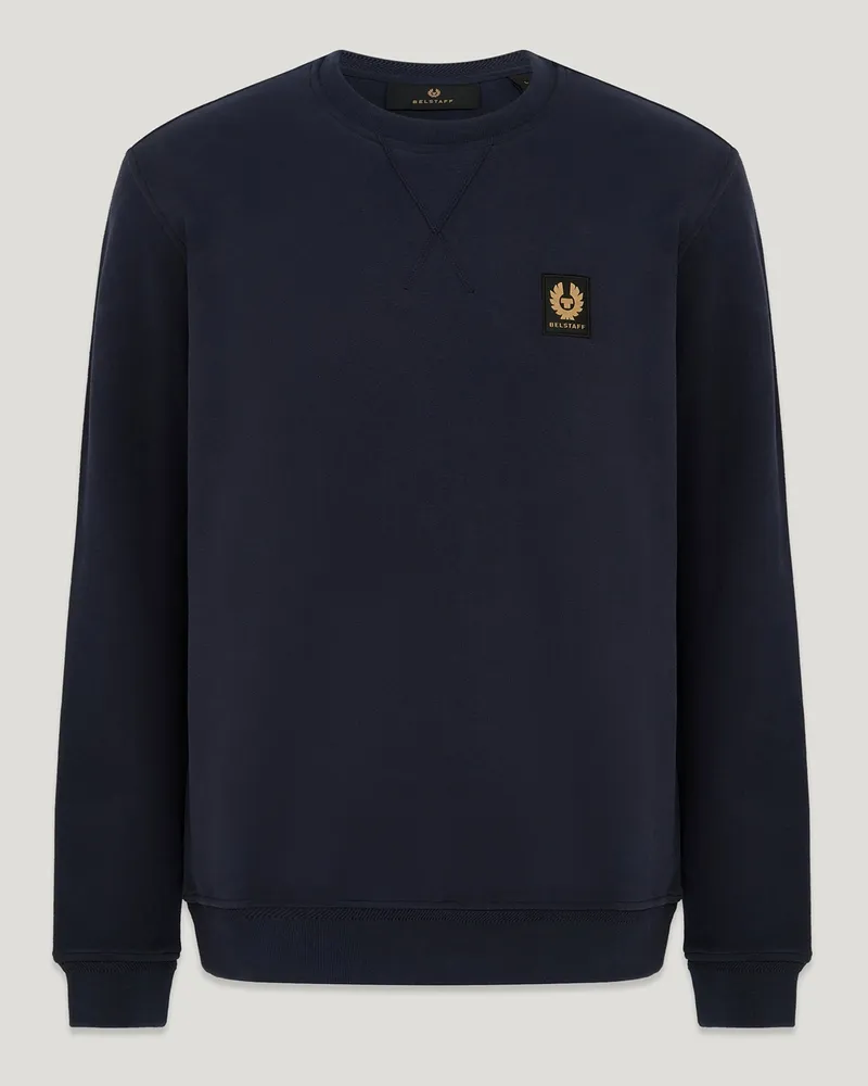 Belstaff Sweatshirt Cotton Fleece Dunkles Dunkelblau Dunkles
