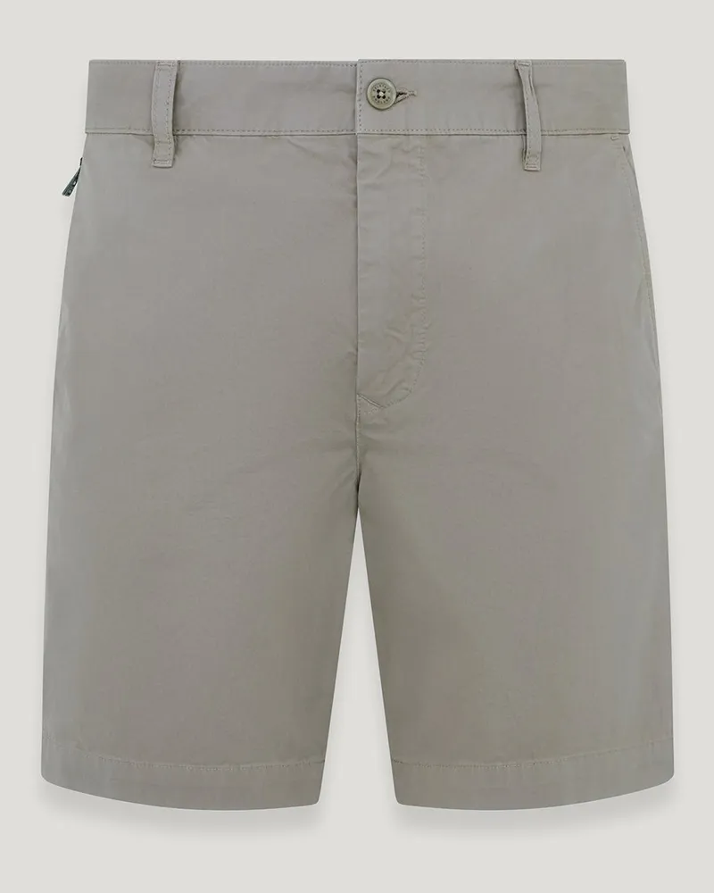 Belstaff Rally Shorts für Herren Garment Dye Cotton Bimssteingrau Bimssteingrau