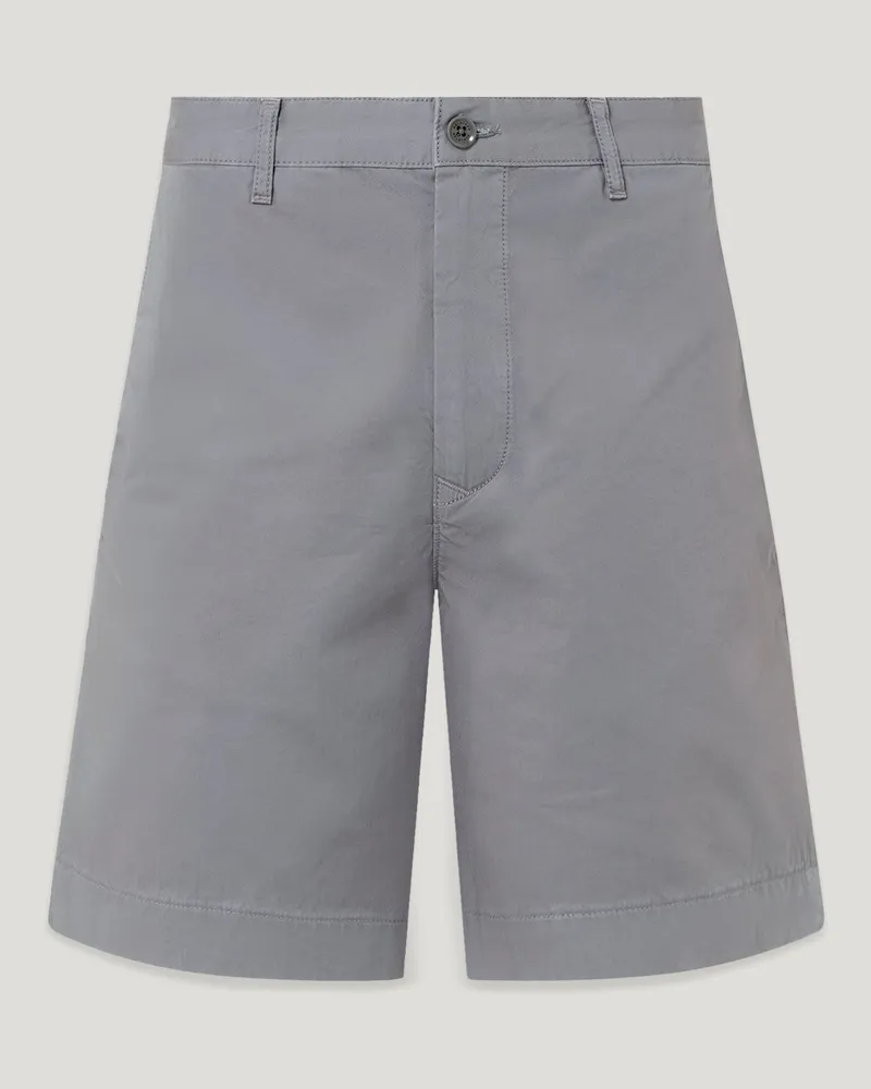 Belstaff Rally Shorts für Herren Garment Dye Cotton Hellblau Verblasstes
