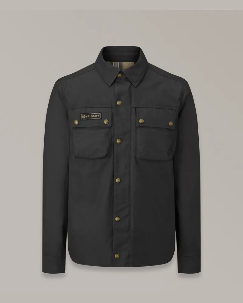 Belstaff Mansion Hemd für Herren Cotton Canvas Schwarz Schwarz