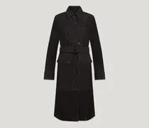 Tt Trenchcoat für Damen Tanner Suede Verwaschenes Schwarz